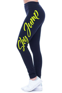 LEGGING SKY JUMP BLACK/YELLOW NEON