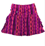 Short-saia babado Mesclado Pink/Orange