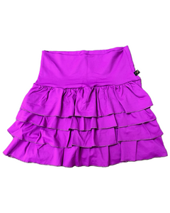Short Saia Rosa Magenta com Babado