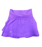 Short Saia Lilás com Babado