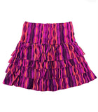 Short-saia babado Mesclado Pink/Orange
