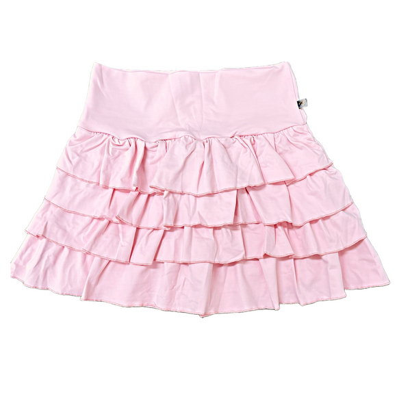 Short Saia Babado Rosa Bebê