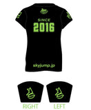 T-Shirt Black Neon Green Woman