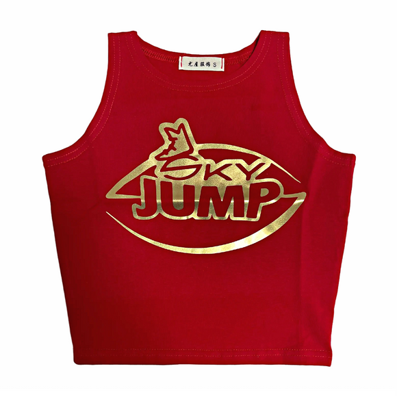 Cropped Sky JUMP Red/Gold