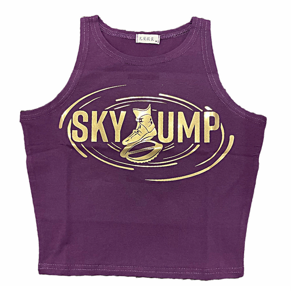 Cropped Sky JUMP Purple/Gold